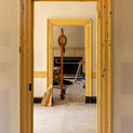 Interior of Bainbridge house under construction.